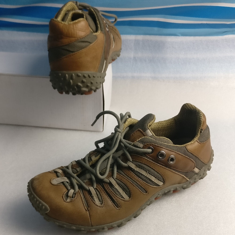 TSUBO All Terrain Leather Walking shoes Lace up Moisture wicking lining men8WIDE